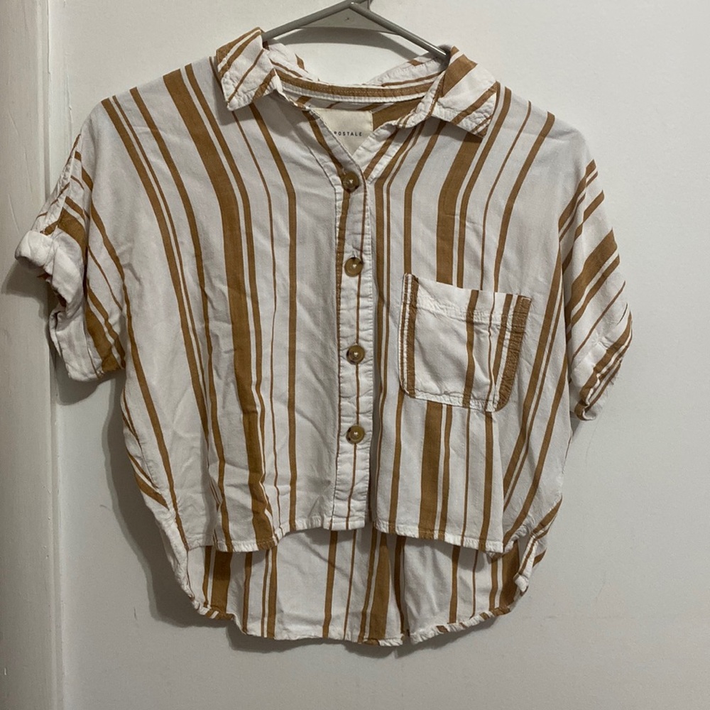 Cropped Button Up Shirt